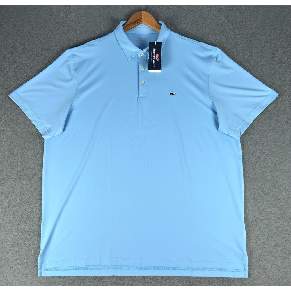 Vineyard Vines Polo Shirt Mens 2XL Blue Performance Sankaty On The Go Golf New‎